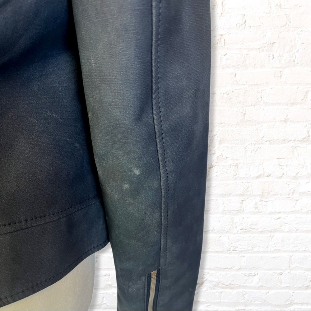 Forever 21 Grey Faux Suede Moto Jacket sz S - Picture 6 of 13